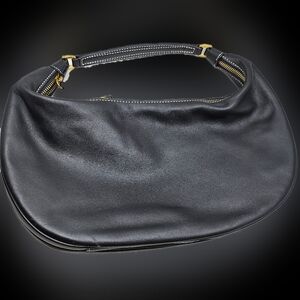 STAUDWomen's Black Sasha Slouchy Leather Shoulder Bag